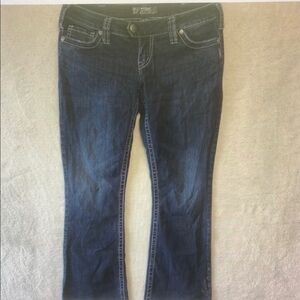 Silver Jeans Co Tuesday Low Rise Bootcut Dark Wash Denim Jeans W31 L31